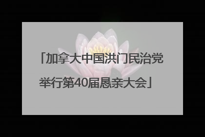 加拿大中国洪门民治党举行第40届恳亲大会