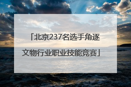 北京237名选手角逐文物行业职业技能竞赛