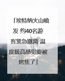 埃特纳火山喷发 约40名游客紧急撤离 温度极高感觉要被烤焦了