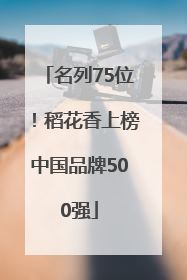 名列75位！稻花香上榜中国品牌500强