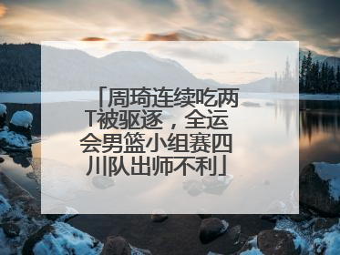 周琦连续吃两T被驱逐，全运会男篮小组赛四川队出师不利