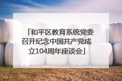 和平区教育系统党委召开纪念中国共产党成立104周年座谈会