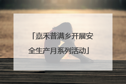 嘉禾普满乡开展安全生产月系列活动
