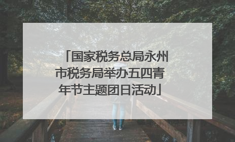 国家税务总局永州市税务局举办五四青年节主题团日活动