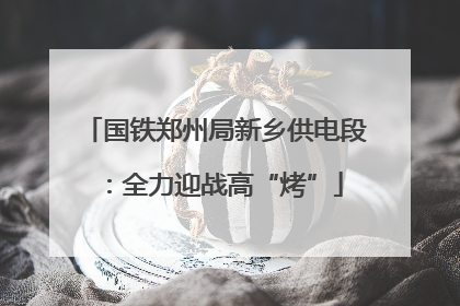 国铁郑州局新乡供电段：全力迎战高“烤”