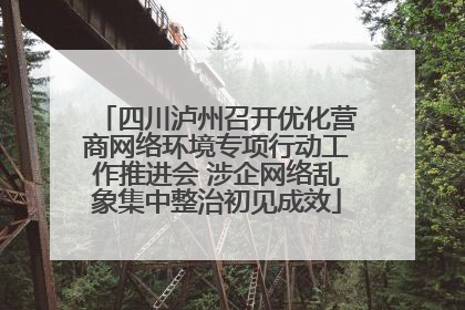 四川泸州召开优化营商网络环境专项行动工作推进会 涉企网络乱象集中整治初见成效