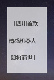四川首款情感机器人即将面世