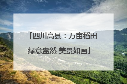 四川高县：万亩稻田绿意盎然 美景如画