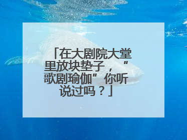 在大剧院大堂里放块垫子，“歌剧瑜伽”你听说过吗？