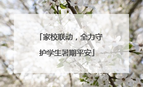 家校联动，全力守护学生暑期平安