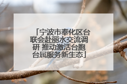 宁波市奉化区台联会赴丽水交流调研 推动激活台胞台属服务新生态