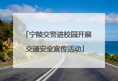 宁陵交警进校园开展交通安全宣传活动