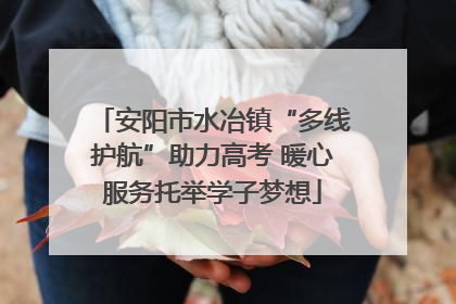 安阳市水冶镇“多线护航”助力高考 暖心服务托举学子梦想