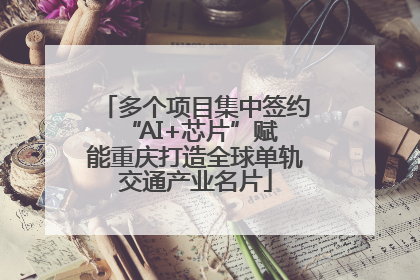多个项目集中签约 “AI+芯片”赋能重庆打造全球单轨交通产业名片