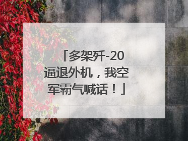 多架歼-20逼退外机，我空军霸气喊话！