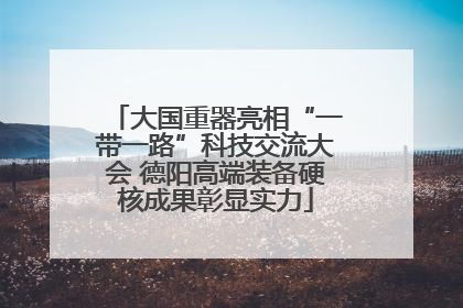 大国重器亮相“一带一路”科技交流大会 德阳高端装备硬核成果彰显实力