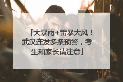 大暴雨+雷暴大风！武汉连发多条预警，考生和家长请注意