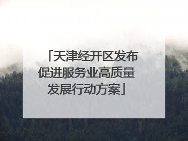 天津经开区发布促进服务业高质量发展行动方案