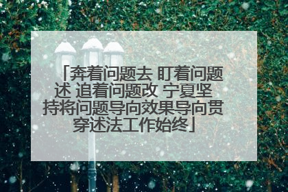 奔着问题去 盯着问题述 追着问题改 宁夏坚持将问题导向效果导向贯穿述法工作始终