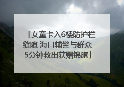女童卡入6楼防护栏缝隙 海口辅警与群众5分钟救出获赠锦旗