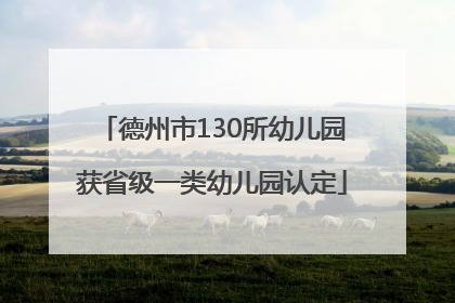 德州市130所幼儿园获省级一类幼儿园认定