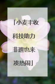 小麦丰收 科技助力 非遗也来凑热闹