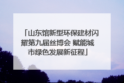 山东馆新型环保建材闪耀第九届丝博会 赋能城市绿色发展新征程