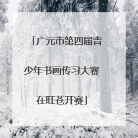 广元市第四届青少年书画传习大赛在旺苍开赛