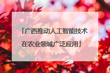 广西推动人工智能技术在农业领域广泛应用
