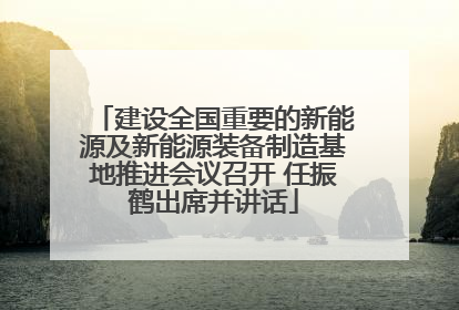 建设全国重要的新能源及新能源装备制造基地推进会议召开 任振鹤出席并讲话