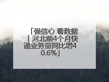 强信心 看数据丨河北前4个月快递业务量同比增40.6%