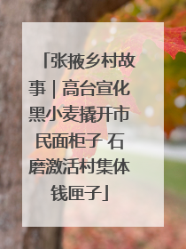 张掖乡村故事｜高台宣化黑小麦撬开市民面柜子 石磨激活村集体钱匣子