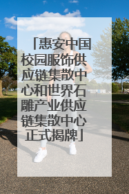 惠安中国校园服饰供应链集散中心和世界石雕产业供应链集散中心正式揭牌