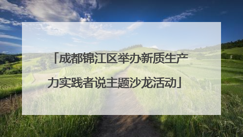 成都锦江区举办新质生产力实践者说主题沙龙活动