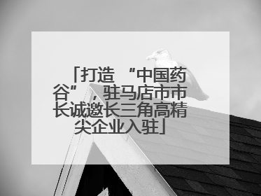 打造 “中国药谷”，驻马店市市长诚邀长三角高精尖企业入驻