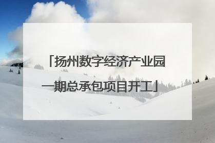 扬州数字经济产业园一期总承包项目开工