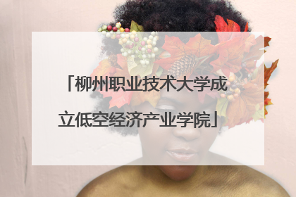 柳州职业技术大学成立低空经济产业学院
