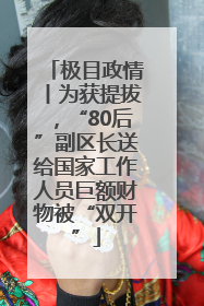 极目政情丨为获提拔，“80后”副区长送给国家工作人员巨额财物被“双开”