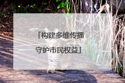 构建多维传播 守护市民权益
