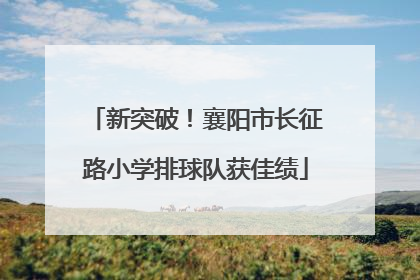 新突破！襄阳市长征路小学排球队获佳绩