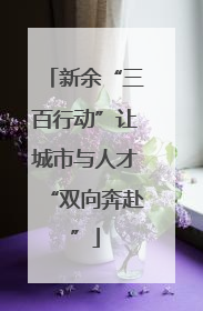 新余“三百行动”让城市与人才“双向奔赴”