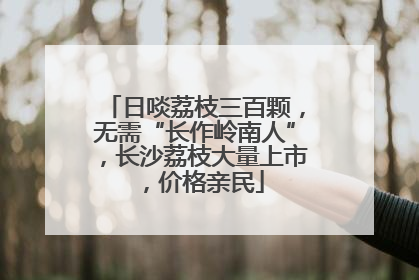 日啖荔枝三百颗，无需“长作岭南人”，长沙荔枝大量上市，价格亲民