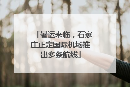暑运来临，石家庄正定国际机场推出多条航线
