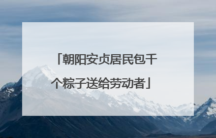 朝阳安贞居民包千个粽子送给劳动者