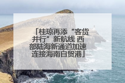 桂琼再添“客货并行”新航线 西部陆海新通道加速连接海南自贸港