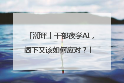 潮评丨干部夜学AI，阁下又该如何应对？