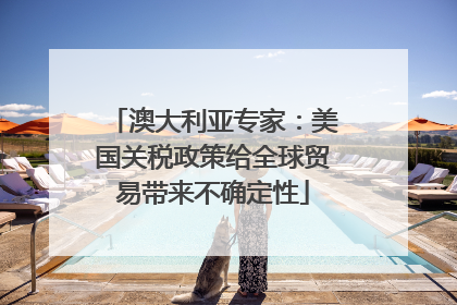 澳大利亚专家：美国关税政策给全球贸易带来不确定性