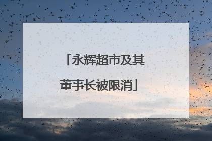 永辉超市及其董事长被限消
