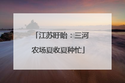 江苏盱眙：三河农场夏收夏种忙