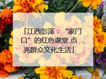 江西彭泽：“家门口”的红色课堂 点亮群众文化生活